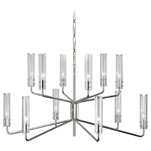 Visual Comfort Signature Collection Aerin Casoria Large Chandelier in Polished Nickel by Visual Comfort Signature ARN5484PNCG