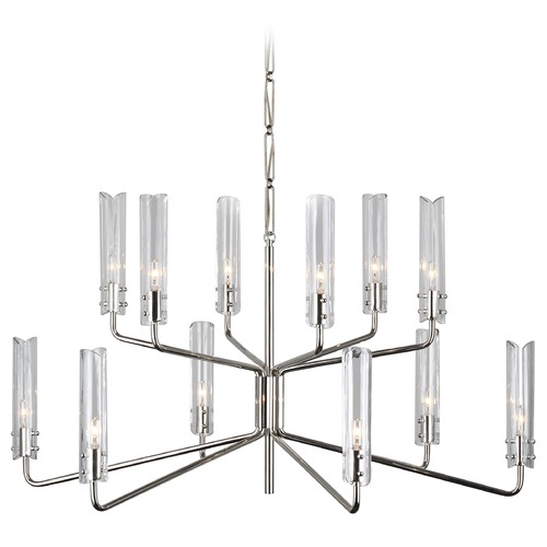 Aerin Casoria Large Chandelier in Polished Nickel by Visual Comfort Signature