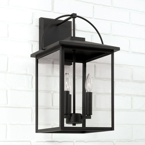 Bryson 20-Inch Outdoor Wall Lantern in Black by Capital Lighting