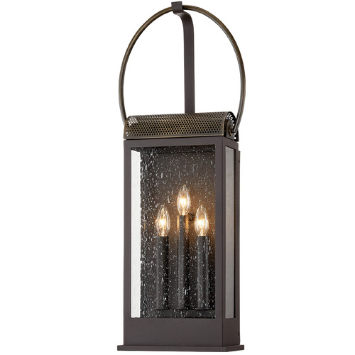 Troy Lighting Holmes Bronze & Brass Outdoor Wall Light
