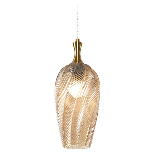 Matteo Lighting Matteo Lighting Eesha Aged Gold Brass Mini-Pendant Light with Bowl / Dome Shade C30901AGAM