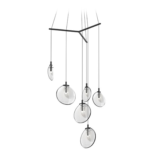 Sonneman Lighting Cantina LED Multi-Light Pendant Black by Sonneman Lighting 2996.25C