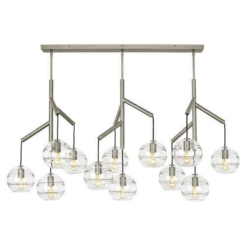 Sean Lavin Sedona Triple Chandelier in Nickel by Visual Comfort Modern