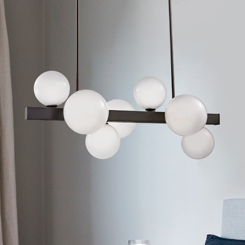 Hinsdale Old Bronze Island Light with Globe Shade by Hudson Valley Lighting