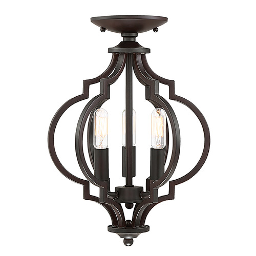 3-Light Convertible Semi-Flush Mount in Oil Rubbed Bronze by Meridian