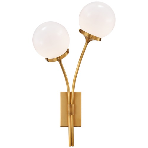 Visual Comfort Signature Collection Kate Spade New York Prescott Left Sconce in Brass by Visual Comfort Signature KS2407SBWG