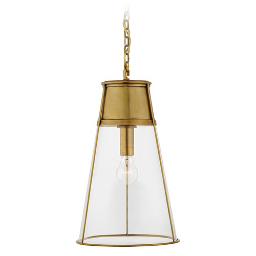 Thomas OBrien Robinson Pendant in Antique Brass by Visual Comfort Signature