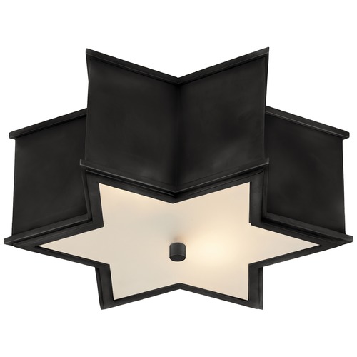 Alexa Hampton Sophia Small Flush Mount in Gun Metal by Visual Comfort Signature