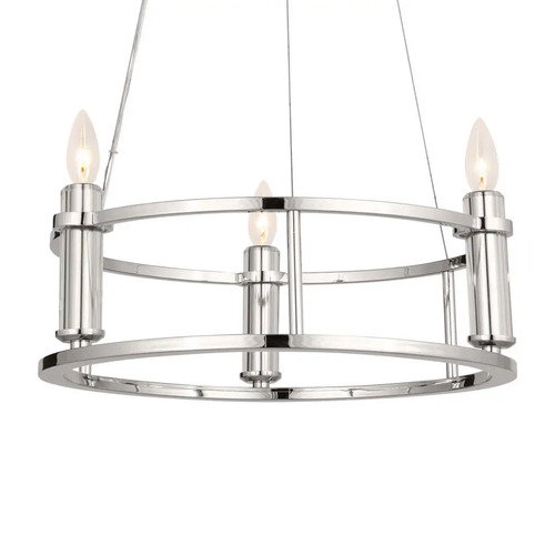 Rosalind 3-Light Chandelier in Polished Nickel by Kichler Lighting