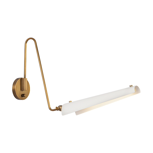 Osorio LED Wall Lamp in Brass & Matte White by Alora Lighting