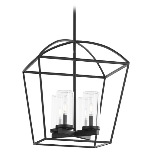 Odeon Matte Black Outdoor Hanging Light by Quorum Lighting