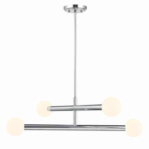 4-Light Chandelier in Chrome by Meridian