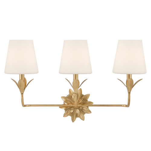 Crystorama Lighting Broche Antique Gold Bathroom Light