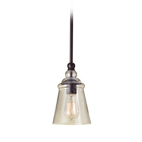 Generation Lighting Mini-Pendant Light with Clear Glass P1261ORB