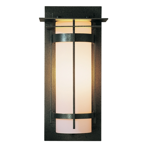 Outdoor Wall Light with Opal Glass - 16-1/4 Inches Tall