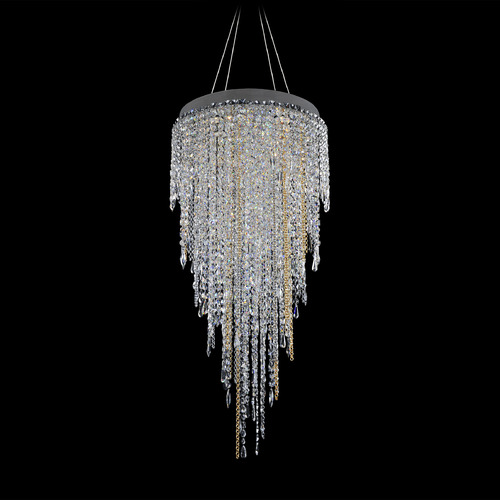 Allegri Lighting Allegri Crystal Tenuta Polished Chrome Pendant Light 028251-010-FR001