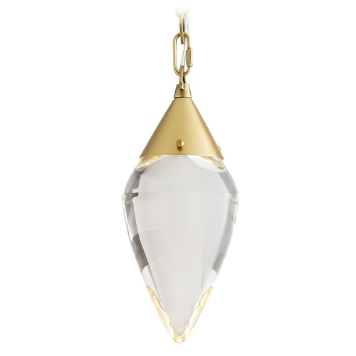 Berkley Crystal Pendant in Antique Brass by Arteriors Home