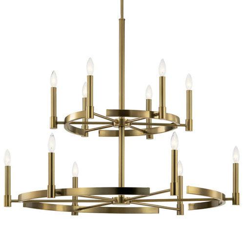 Tolani 12-Lt Chandelier in Brushed Natural Brass by Kichler Lighting