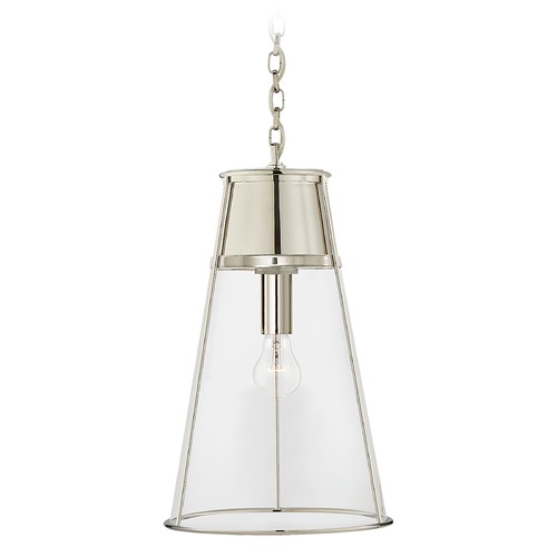 Thomas OBrien Robinson Large Pendant in Nickel by Visual Comfort Signature