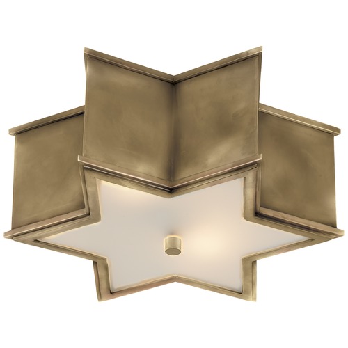 Visual Comfort Signature Collection Alexa Hampton Sophia Small Flush Mount in Brass by Visual Comfort Signature AH4016NBFG