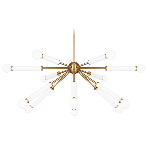 Visual Comfort Studio Collection Kate Spade New York Monroe Burnished Brass & Gloss White Chandelier