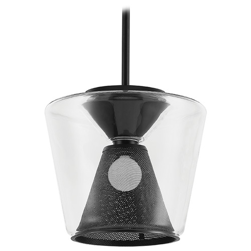 Troy Lighting Troy Lighting Berlin Soft Black LED Pendant Light with Conical Shade F5851-SBK