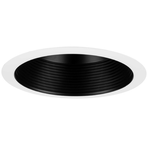 Progress Lighting Textured Black 4-Inch LED Open Recessed Trim