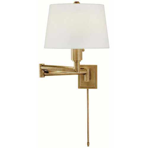 Visual Comfort Signature Collection Visual Comfort Signature Collection Chapman & Myers Chunky Antique-Burnished Brass Swing Arm Lamp CHD5106AB-L2