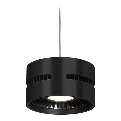 Kuzco Lighting Oxford Black LED Mini-Pendant Light with Drum Shade