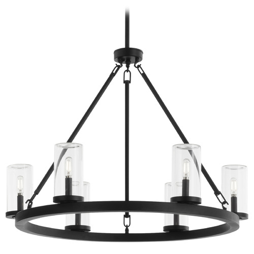 Gentry Matte Black Outdoor Chandelier by Quorum Lighting