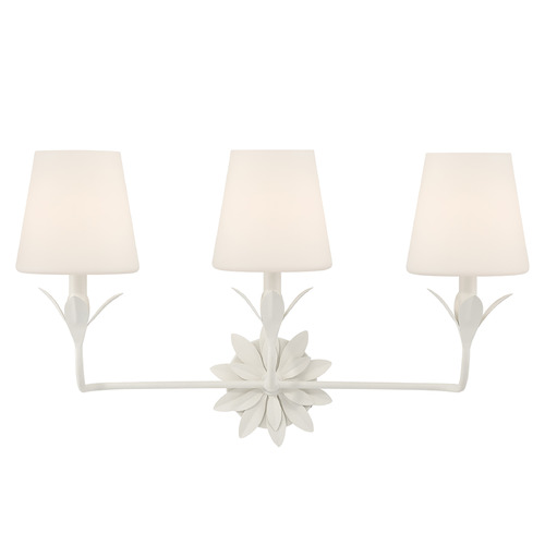 Crystorama Lighting Broche Matte White Bathroom Light