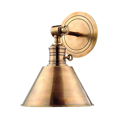 Garden City Sconce in Aged Brass by Hudson Valley Lighting