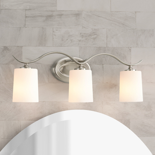 Progress Lighting Inspire Bathroom Light in Brushed Nickel by Progress Lighting P2020-09