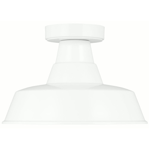 Visual Comfort Studio Collection Sean Lavin Barn Light White Semi-Flush Mount