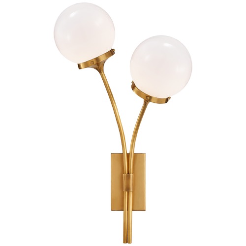 Visual Comfort Signature Collection Kate Spade New York Prescott Right Sconce in Brass by Visual Comfort Signature KS2408SBWG
