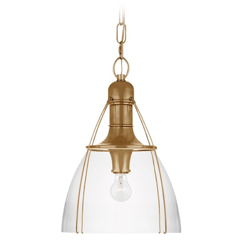 Chapman & Myers Prestwick 14-Inch Pendant in Brass by Visual Comfort Signature