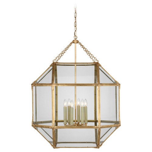 Visual Comfort Signature Collection Suzanne Kasler Morris Grande Lantern in Gilded Iron by Visual Comfort Signature SK5034GICG
