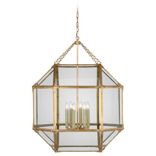 Suzanne Kasler Morris Grande Lantern in Gilded Iron by Visual Comfort Signature