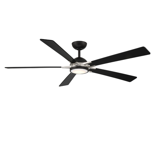 WAC Lighting Rotary 65-Inch LED Smart Fan in Matte Black & Nickel by WAC Lighting F-099L-MB/BN