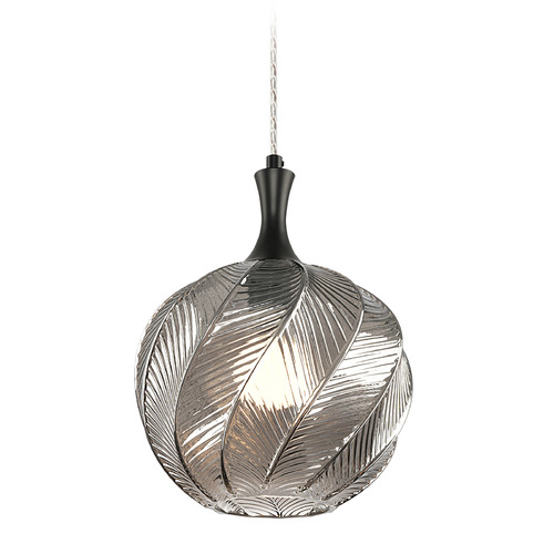 Matteo Lighting Eesha Matte Black Mini-Pendant Light with Globe Shade
