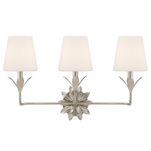Crystorama Lighting Crystorama Lighting Broche Antique Silver Bathroom Light 573-OP-SA