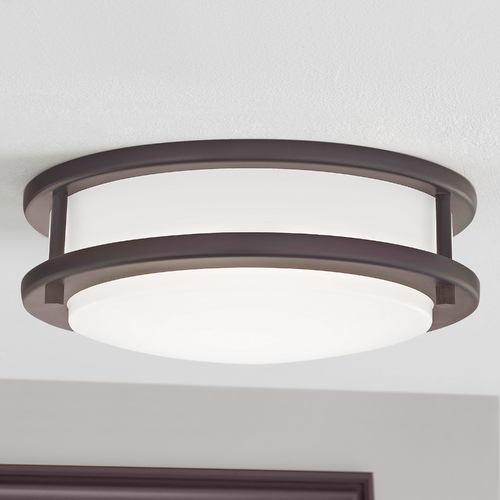 Design Classics Lighting LED Flush Ceiling Light Bronze 10-Inch 3010-90-30 T16