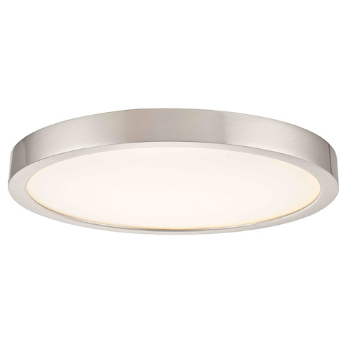 Flat LED Light Surface Mount 10-Inch Round Satin Nickel 5CCT 1560LM