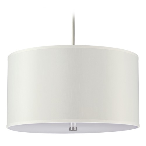 Dayna 24-Inch Drum Pendant in Brushed Nickel by Visual Comfort Studio