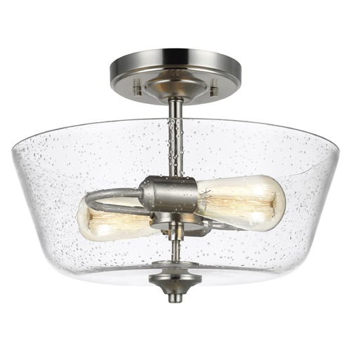 Generation Lighting Belton Brushed Nickel Semi-Flush Mount by Generation Lighting 7714502-962