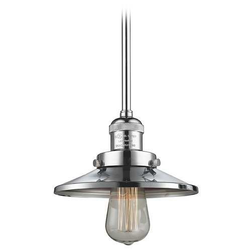 Innovations Lighting Innovations Lighting Railroad Polished Chrome Mini-Pendant Light with Coolie Shade 201S-PC-M7