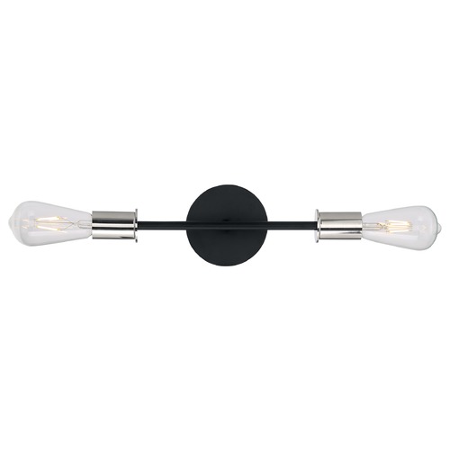 Satco Lighting Ryder Black & Polished Nickel Bathroom Light by Satco Lighting 60/7352