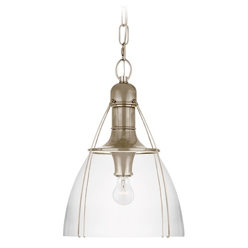 Visual Comfort Signature Collection Chapman & Myers Prestwick 14-Inch Pendant in Nickel by Visual Comfort Signature CHC5475ANCG