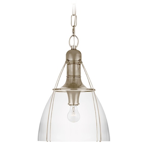 Chapman & Myers Prestwick 14-Inch Pendant in Nickel by Visual Comfort Signature