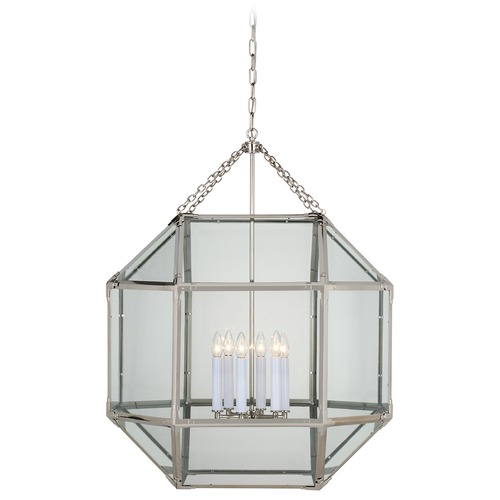 Suzanne Kasler Morris Grande Lantern in Nickel by Visual Comfort Signature